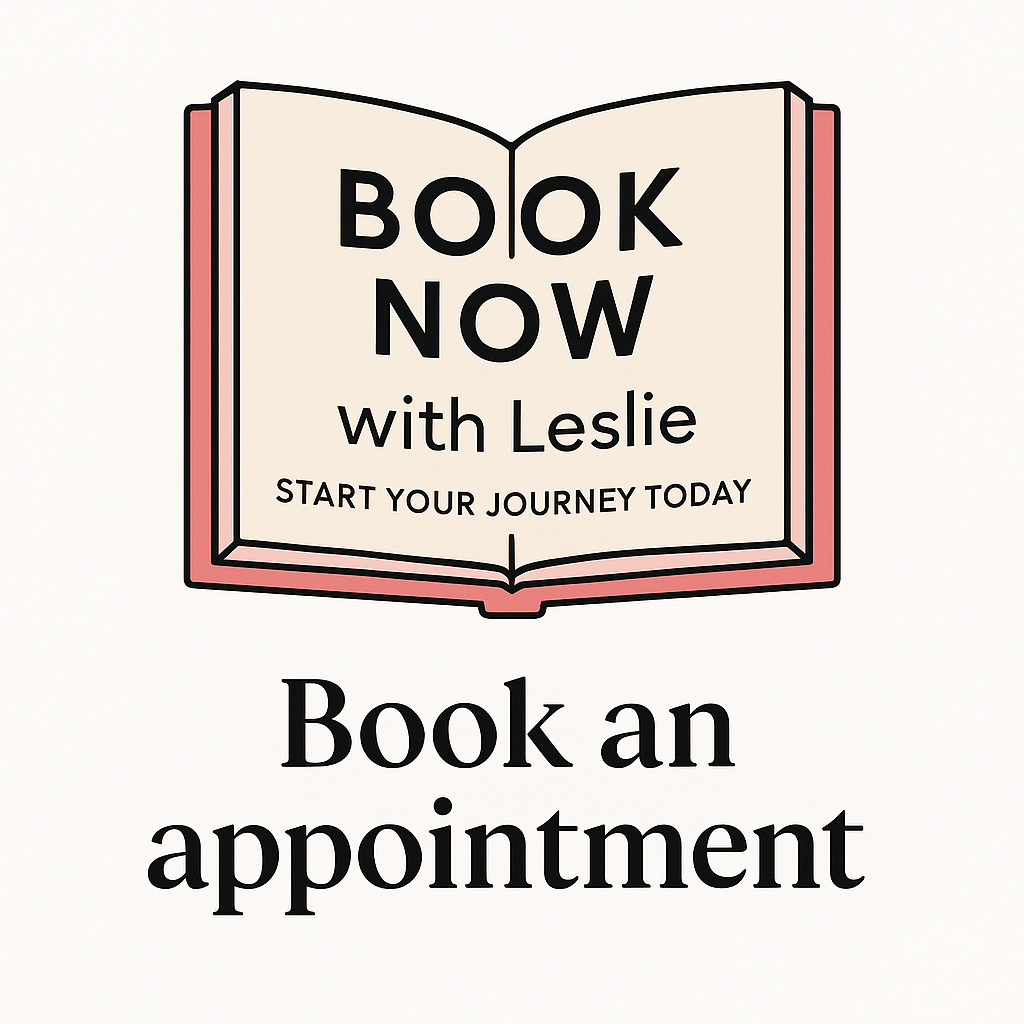 book now with leslie