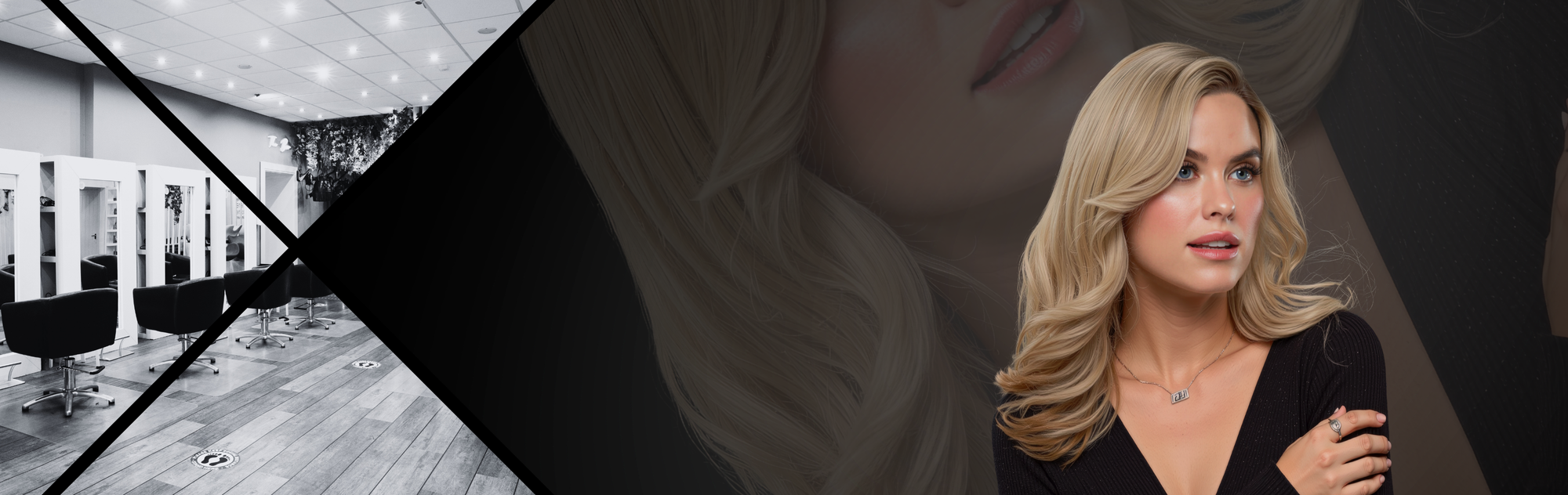 Caucasian woman smiling in a silky, natural-looking human hair lace wig with lace front.