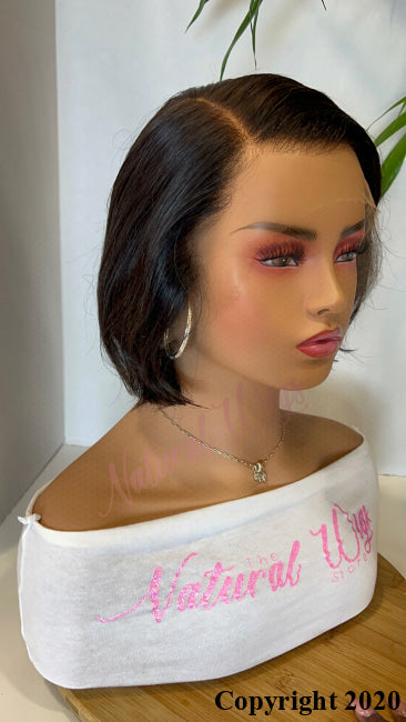 Janelle - 8’ Inch Brazilian Lace Front / Natural Color Size Medium Ready To Ship