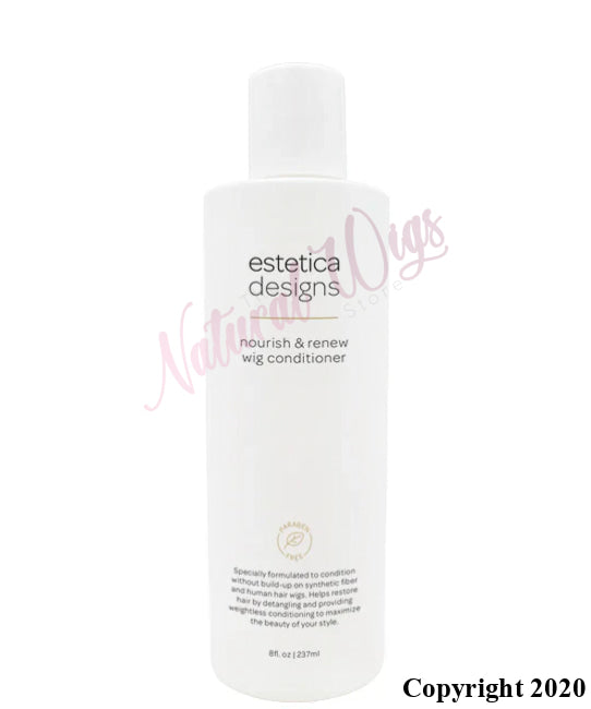 nourish and renew wig conditioner by Estetica designs – great for synthetic wigs sold at natural wig store