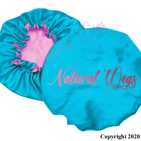 Oversized Satin Bonnet – Soft Stretchy Sleep Teal & Pink Accessories