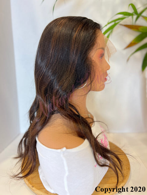 Shanice - N61 16’ Inch Virgin Hair Wavy Wigs