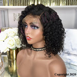 Indian Remy 13 X 6 Human Hair Front Lace Wig Curly (2038)