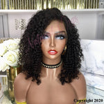 Indian Remy 13 X 6 Human Hair Front Lace Wig Curly (2038)